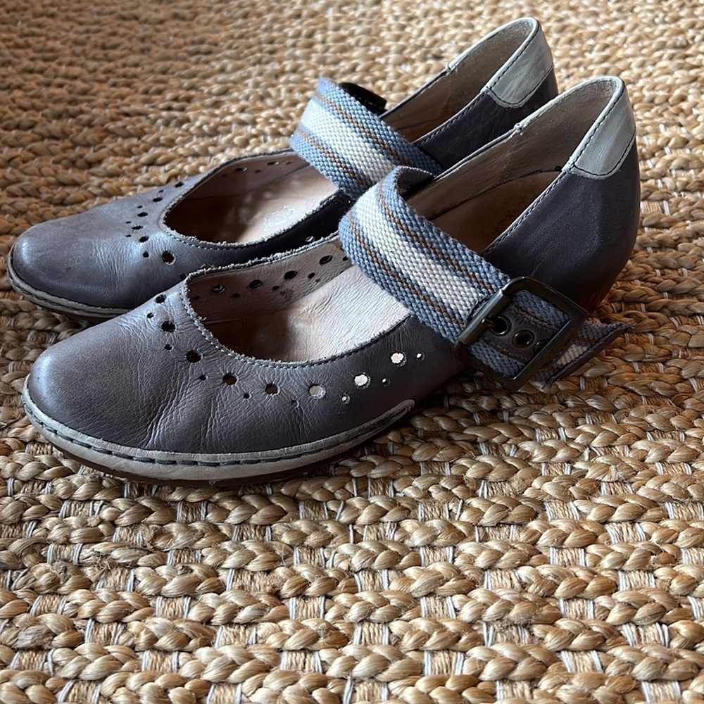Remonte Dorndorf Women’s Gray Leather Mary Jane Shoes. Sz 36 EUR